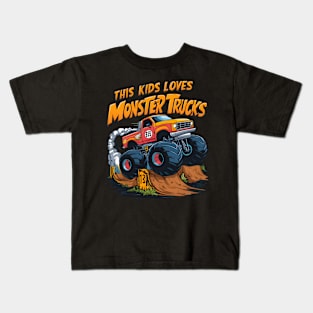 Monstrous Truck Conquers Dirt Pile Kids T-Shirt